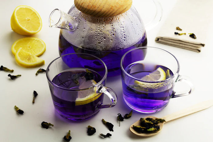 Magic True Lemon Lemonade Recipe with Butterfly Pea Flower Tea