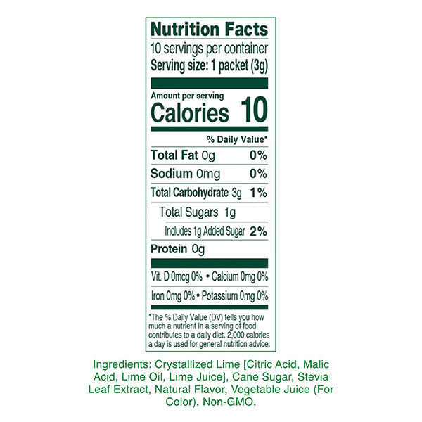 Black Cherry Limeade Nutrition Information