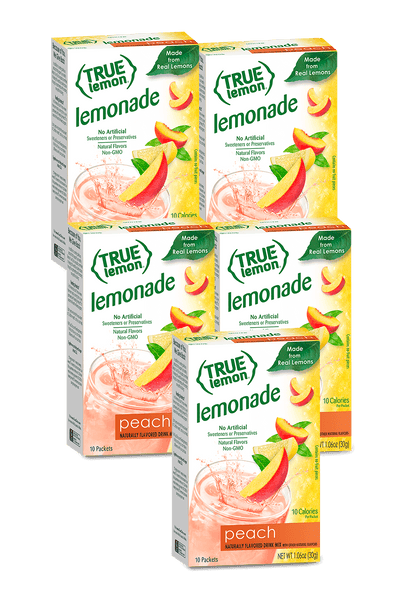 5-pack-of-true-lemon-peach-lemonade-drink-mixes