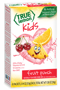 10-count box of True Lemon Kids Fruit Punch. 