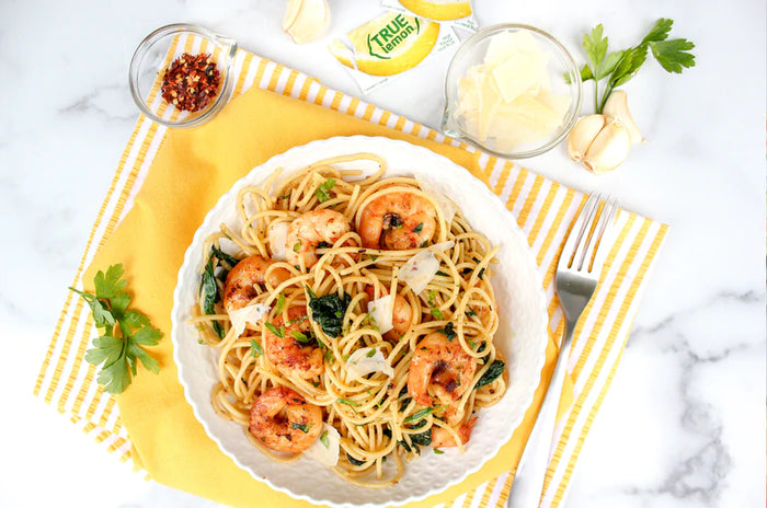 True Lemon Garlic Shrimp Pasta