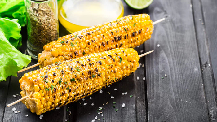 Skillet Corn on the Cob with Parmesan and True Lime Garlic and Cilantro