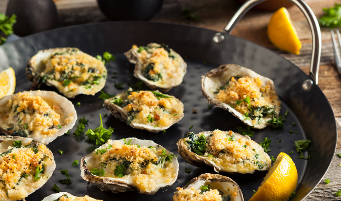 True Chargrilled Oysters on a grill