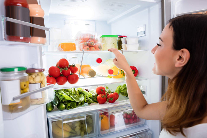 women organized refrigerator
