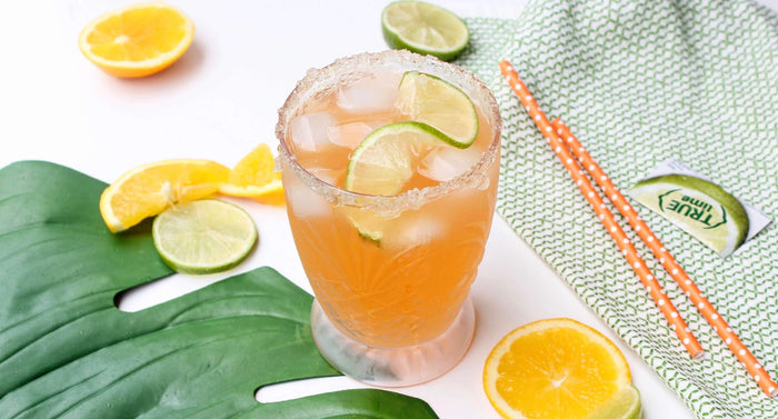 rosemary lemonade with True Lemon in a glass