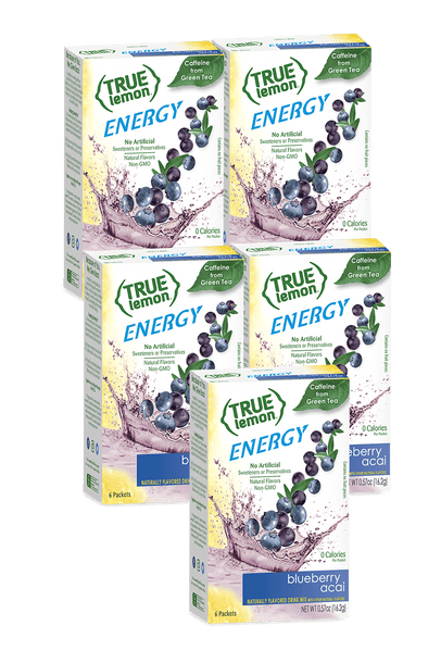 True Lemon Energy Blueberry Acai 5-Pack Hydration Kit.