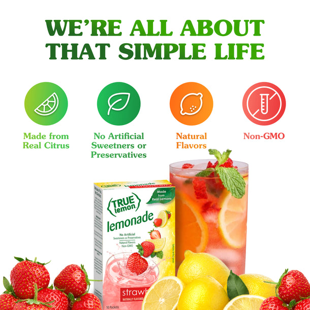 True Lemon® Strawberry Lemonade Drink Mix | True Citrus