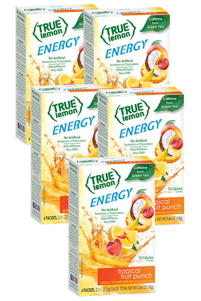 5 Pack of Fruit Punch Energy drink mix