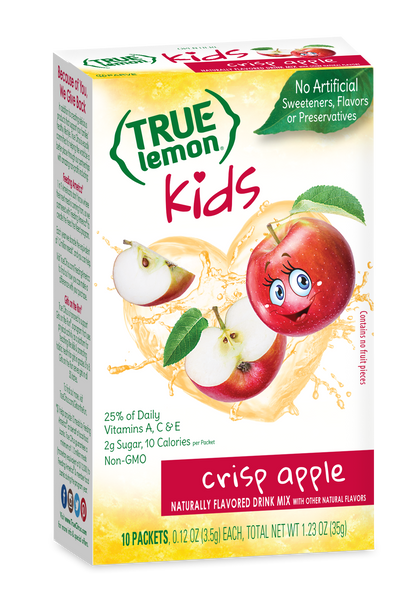 10-count box of True Lemon Kids Crisp Apple. 